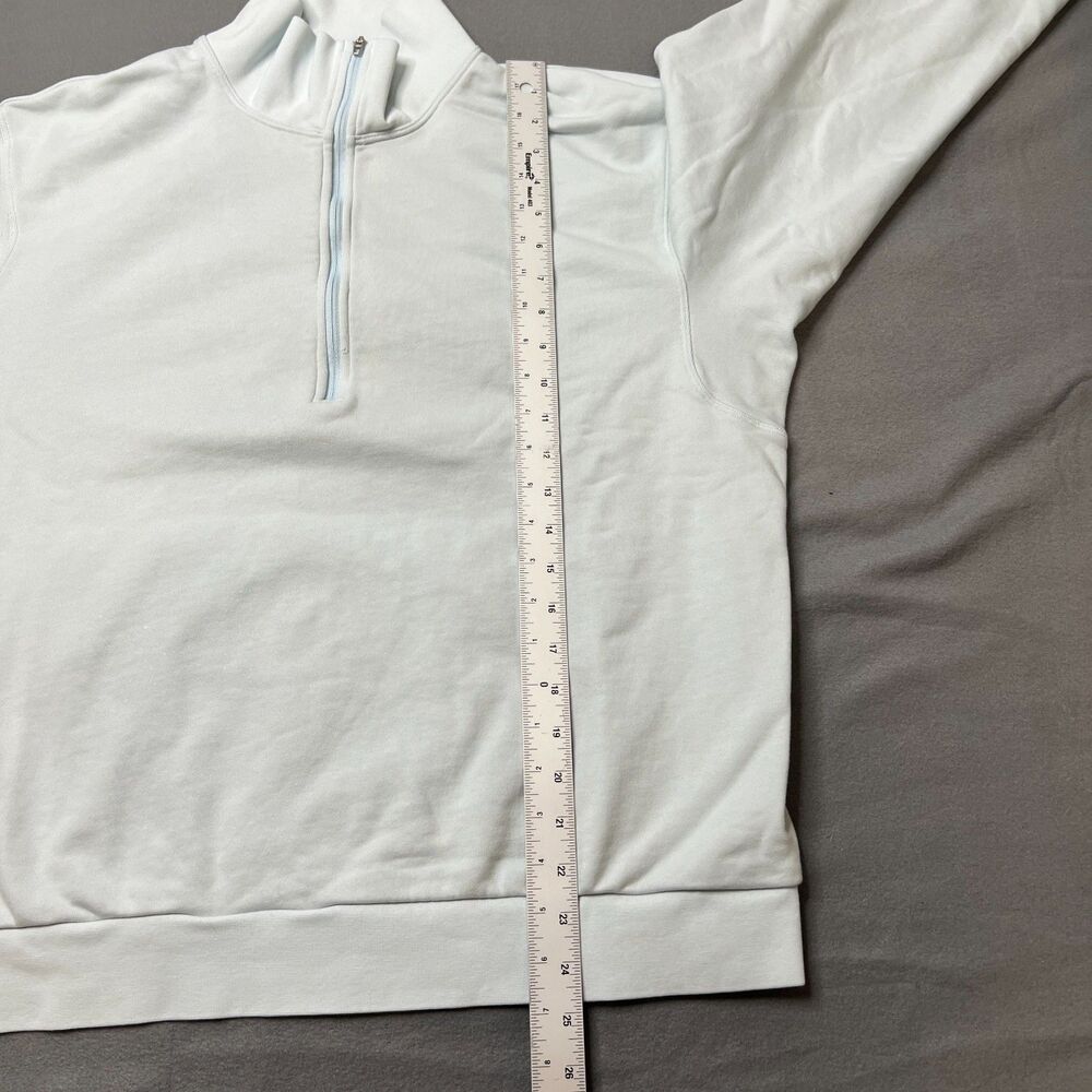 Lululemon French Terry Sweatshirt Men's Large Blue Long Sleeve Half Zip Pullover - Picture 14 of 15